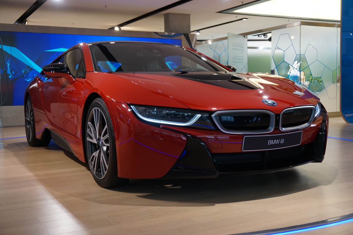 The BMW i8 at the BMW Welt - Munich