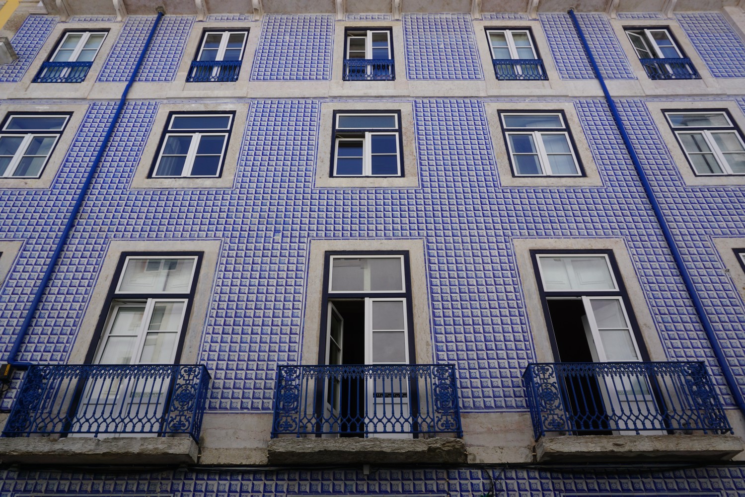 House with blue tiles in Alfama, Lisboa House with blue tiles in Alfama, Lisboa
