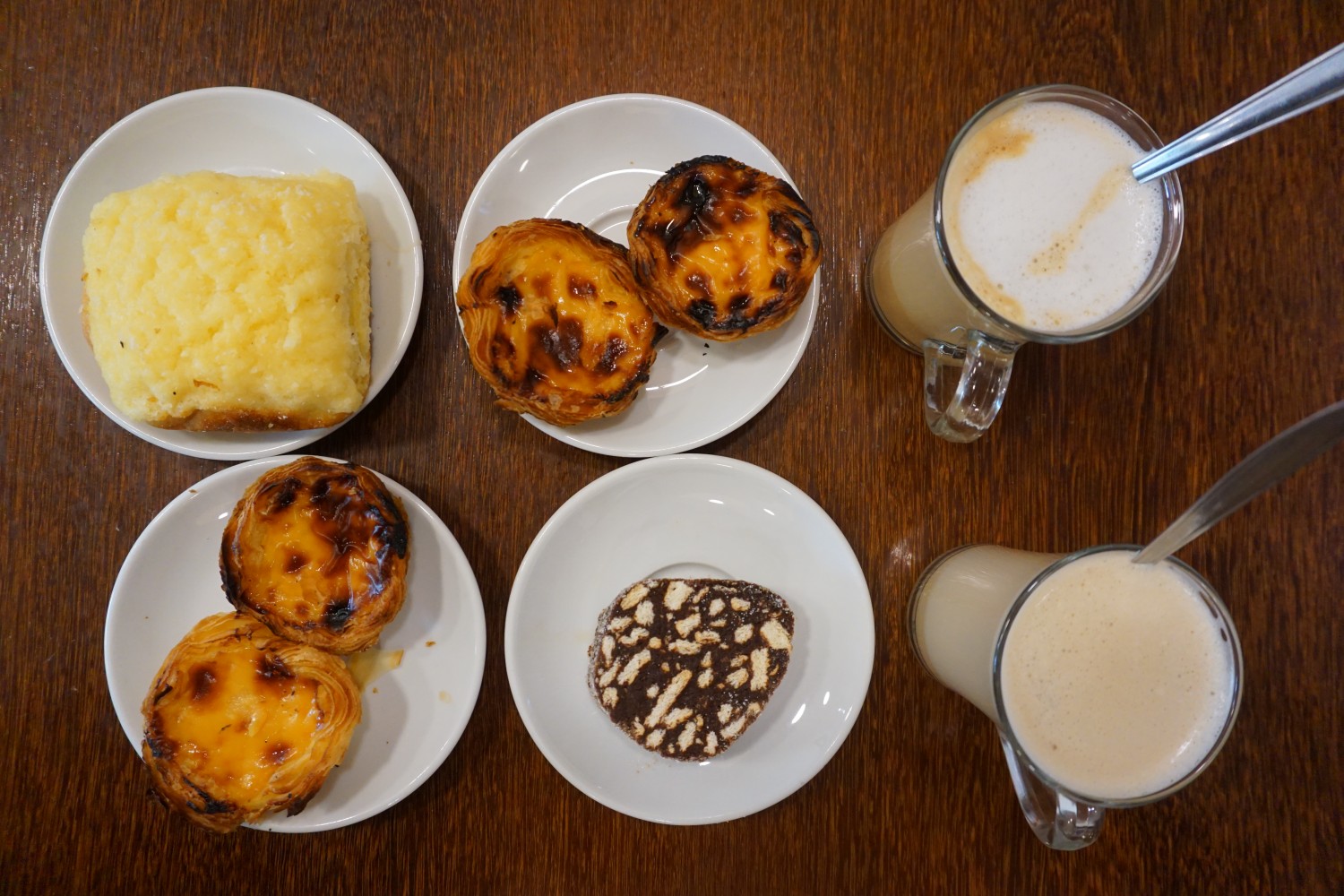 Portuguese pastries: Pão de Deus and Pastel de nata Portuguese pastries: Pão de Deus and Pastel de nata