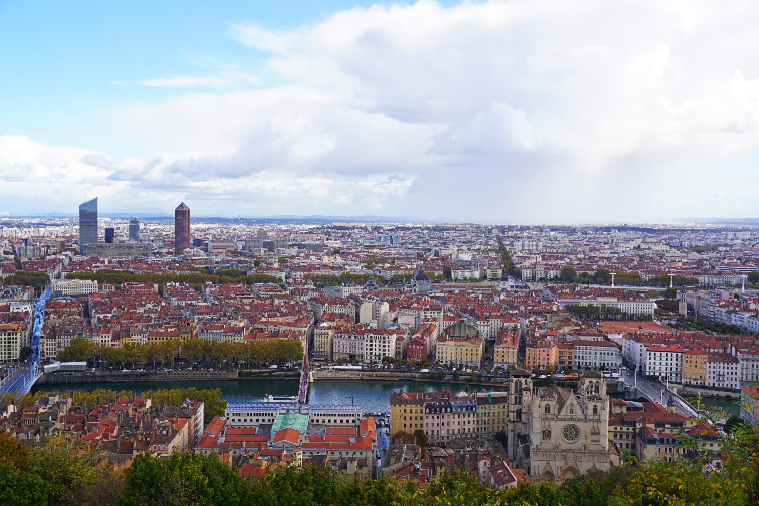 Lyon panorama, seen from Fourvière