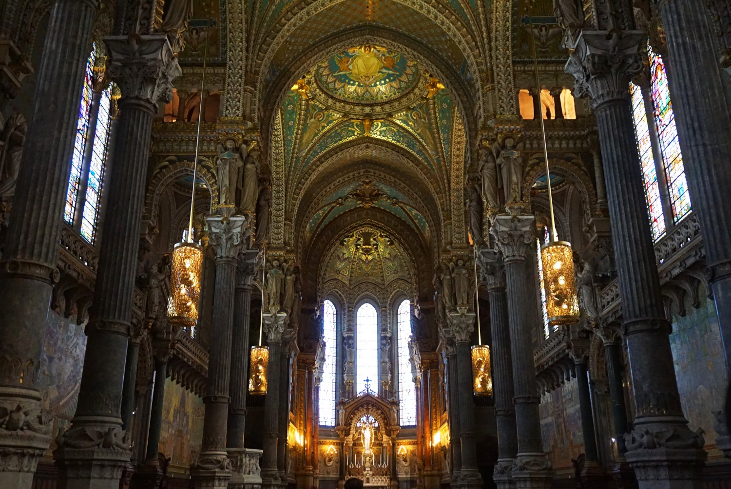 Inside Basilique Notre-Dame de Fourvière, Lyon