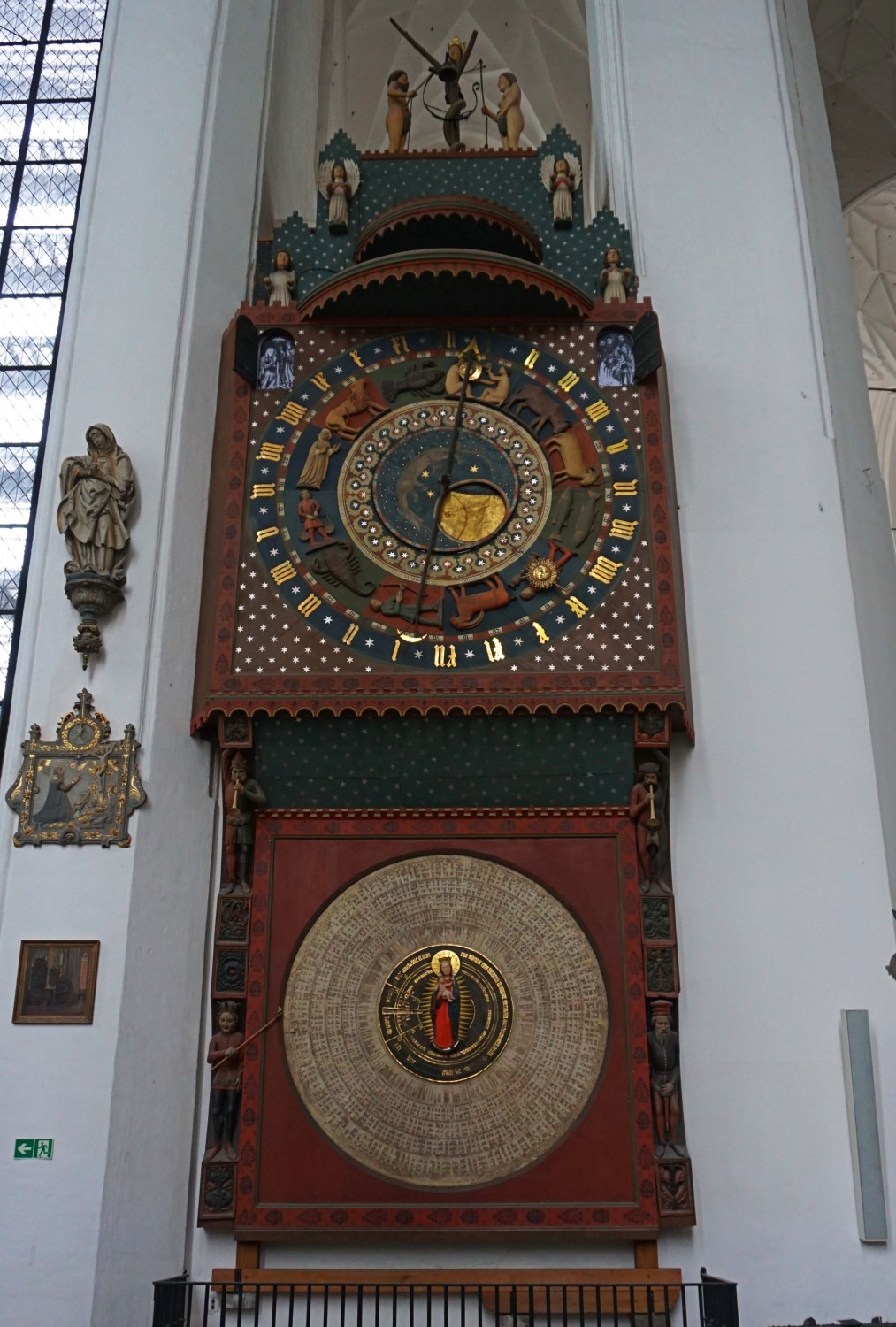 Gdańsk astronomical clock, inside St. Mary's Church Gdańsk astronomical clock, inside St. Mary's Church